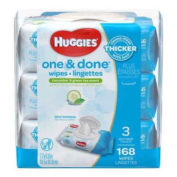 Huggies Natural Care Baby Wipes - Scented 3-pack, 56ct