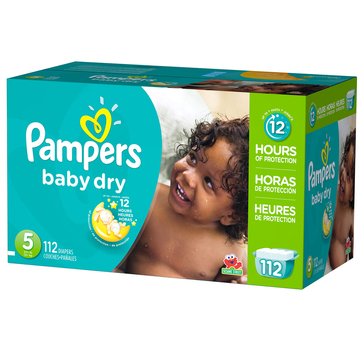 Pampers Baby Dry Size 5 Diapers,112-count