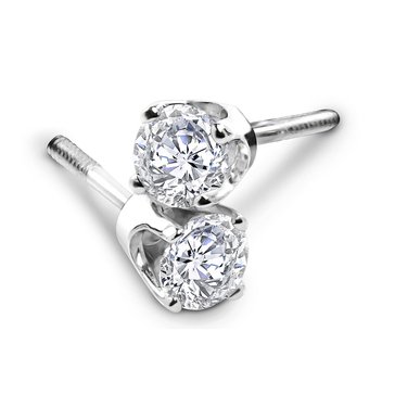 3/4 cttw Round Cut Diamond Solitaire Stud Earrings