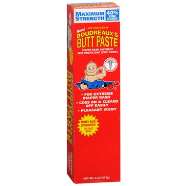 Boudreaux's Butt Paste Max Strength Diaper Rash Ointment, 4oz