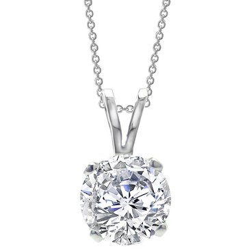 1 cttw Round Cut Diamond Solitaire Pendant Necklace