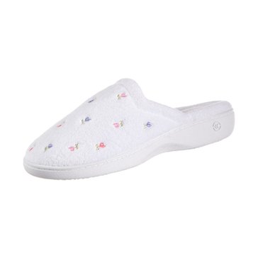 Isotoner Women's Slippers Embroidered Terry Clog