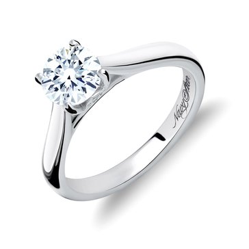 Navy Star 14K White Gold 1/2 ct Solitaire Engagement Ring