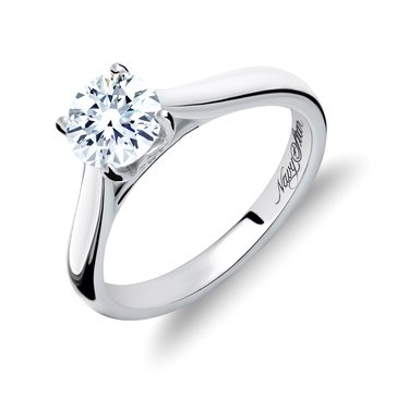 Navy Star 14K White Gold 1 ct Solitaire Diamond Engagement Ring