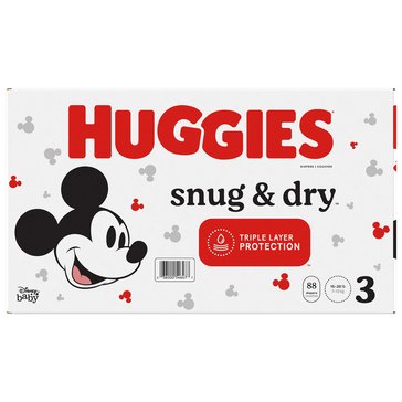 Huggies Snug & Dry Diapers Size 3 - Giga Pack, 88ct