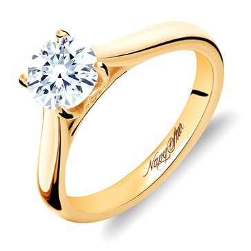 Navy Star 14K Yellow Gold 1/2 ct Solitaire Diamond Engagement Ring
