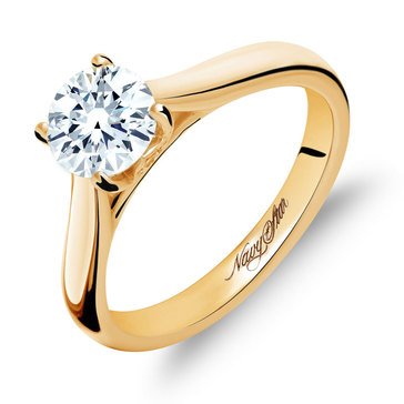 Navy Star 14K Yellow Gold 1 ct Solitaire Engagement Ring