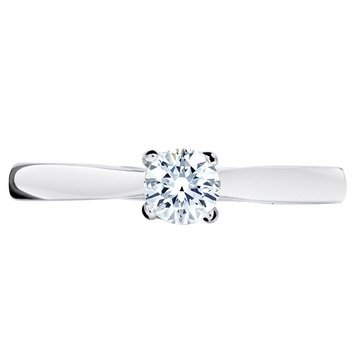 Navy Star 14K White Gold 1/3 ct Diamond Solitaire Engagement Ring