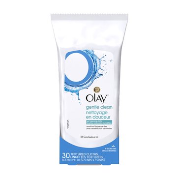 Olay Basic Wet Facial Cloths for Sensitive Skin, 30ct